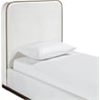 Meridian Furniture Rava Cream Velvet Upholstered Twin Bed
