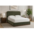 Meridian Furniture Rava Green Velvet Upholstered Full Bed