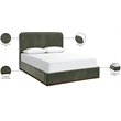 Meridian Furniture Rava Green Velvet Upholstered Full Bed