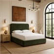 Meridian Furniture Rava Green Velvet Upholstered King Bed