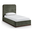 Meridian Furniture Rava Green Velvet Upholstered Twin Bed