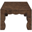 Meridian Furniture Vassa Brown Burl Veneer Coffee Table