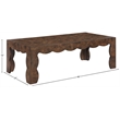 Meridian Furniture Vassa Brown Burl Veneer Coffee Table