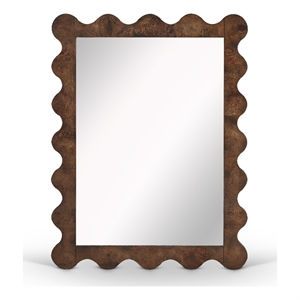 Meridian Furniture Vassa Brown Burl Veneer Mirror