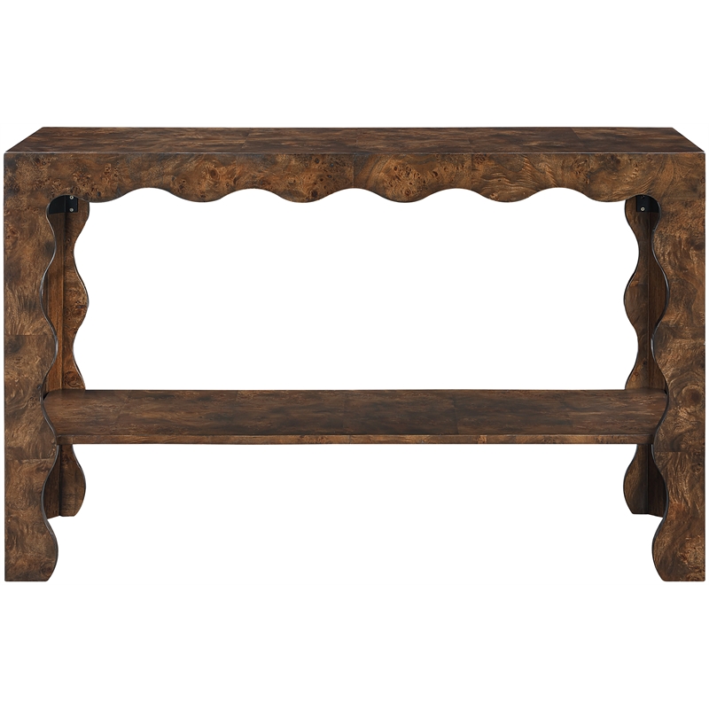 Meridian Furniture Vassa Brown Burl Veneer Console Table