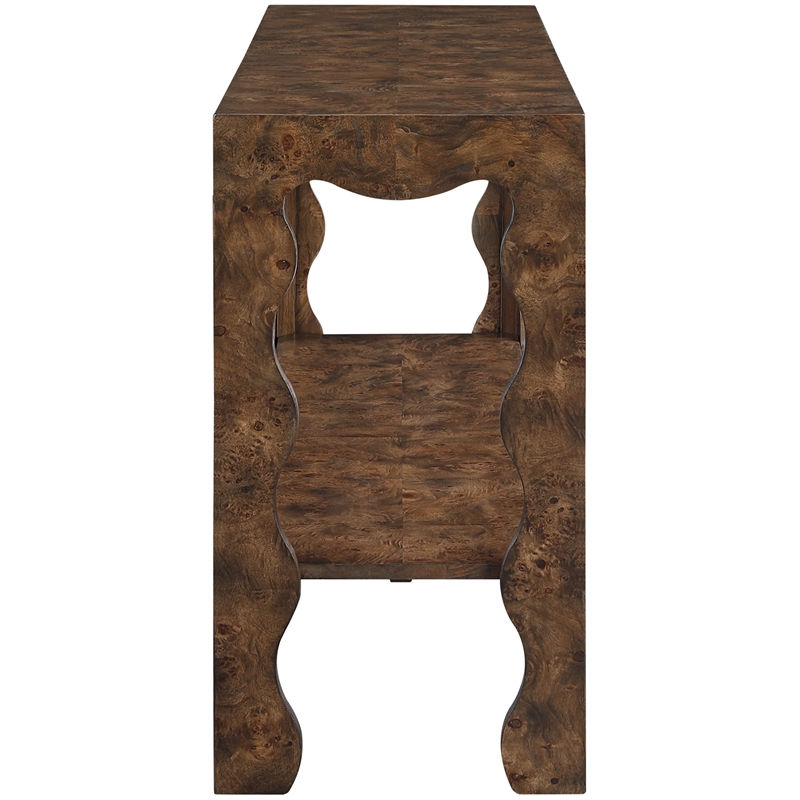 Meridian Furniture Vassa Brown Burl Veneer Console Table
