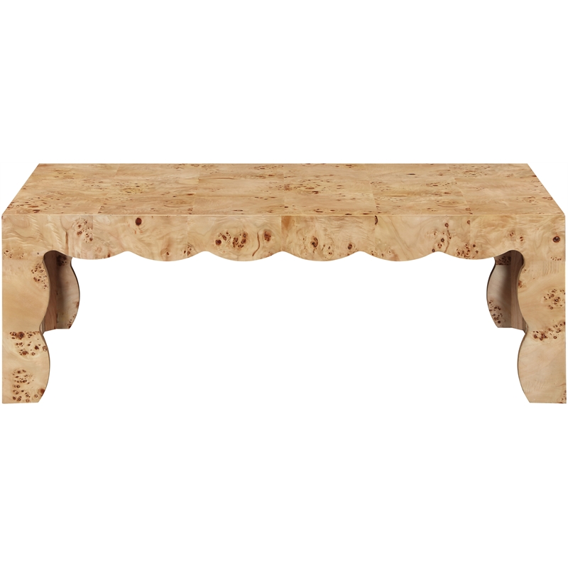 Meridian Furniture Vassa Natural Burl Veneer Coffee Table