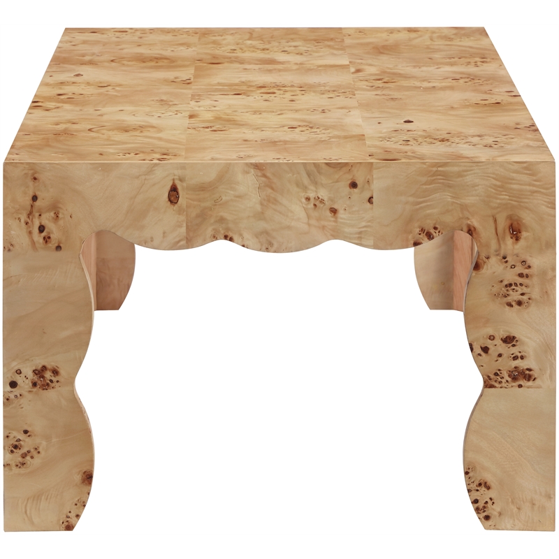 Meridian Furniture Vassa Natural Burl Veneer Coffee Table