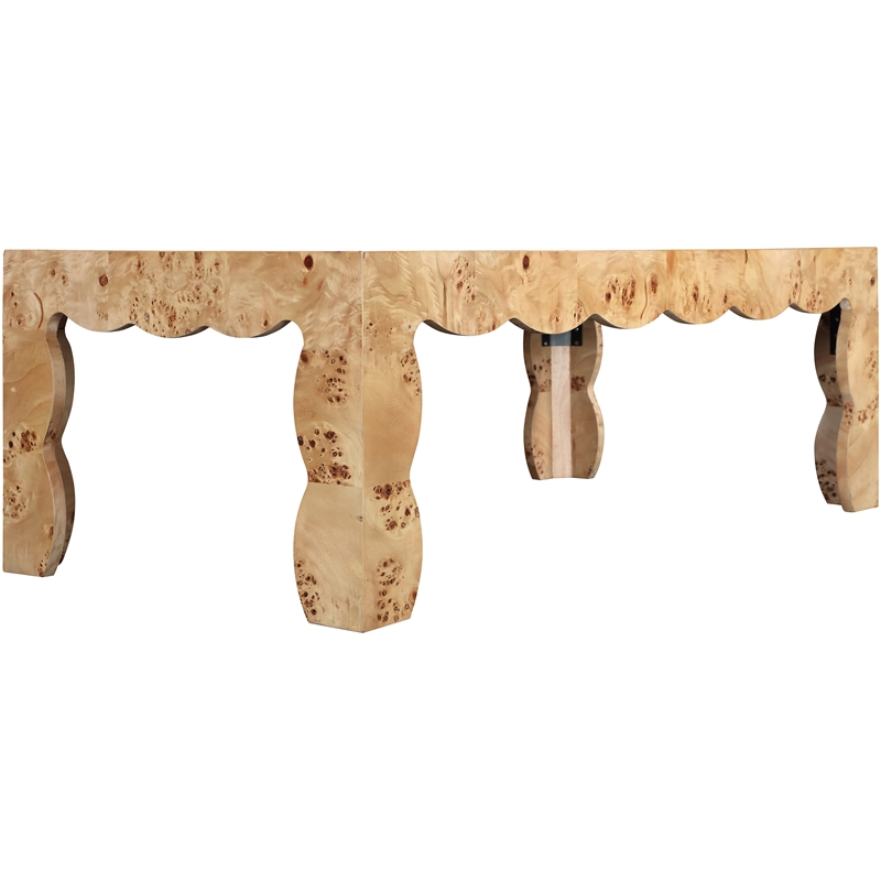 Meridian Furniture Vassa Natural Burl Veneer Coffee Table