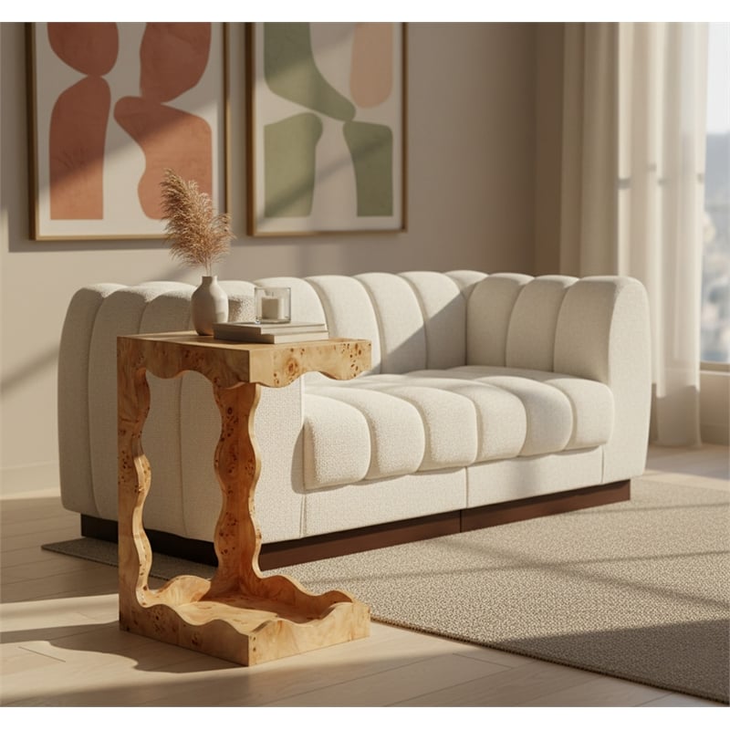 Meridian Furniture Vassa Natural Burl Veneer End Table