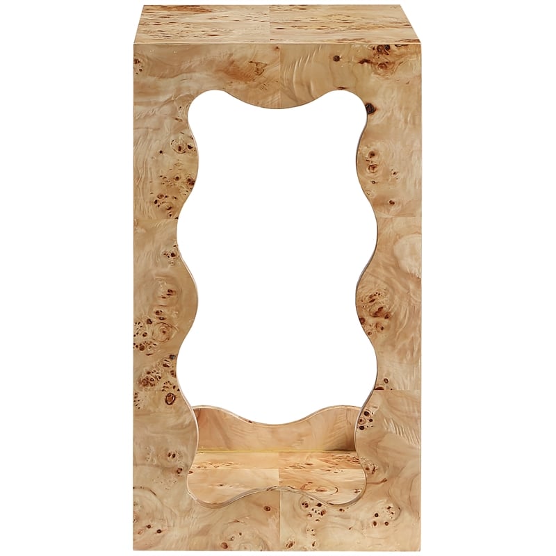Meridian Furniture Vassa Natural Burl Veneer End Table