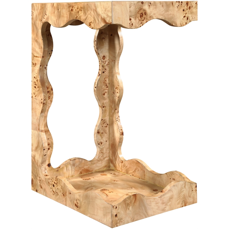 Meridian Furniture Vassa Natural Burl Veneer End Table