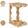 Meridian Furniture Vassa Natural Burl Veneer End Table