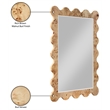 Meridian Furniture Vassa Natural Burl Veneer Mirror