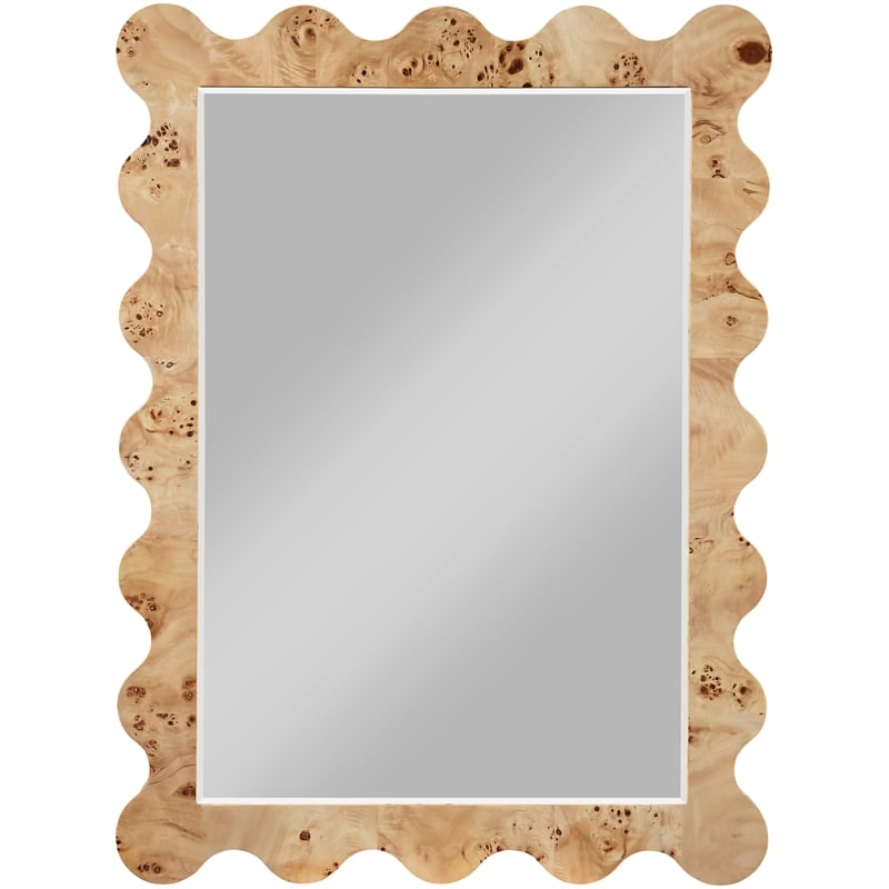 Meridian Furniture Vassa Natural Burl Veneer Mirror