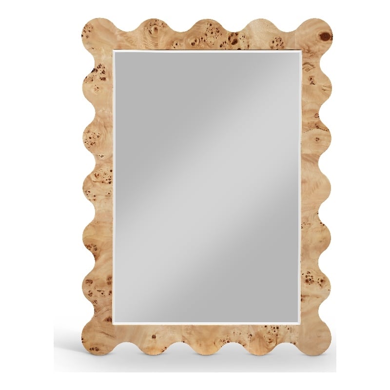 Meridian Furniture Vassa Natural Burl Veneer Mirror