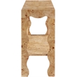 Meridian Furniture Vassa Natural Burl Veneer Console Table