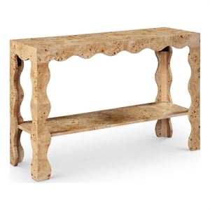 Meridian Furniture Vassa Natural Burl Veneer Console Table