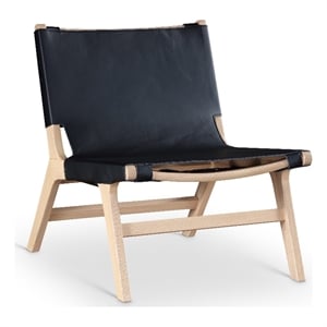 Meridian Furniture Rawlins Black Vegan Leather Upholstered Accent Chair
