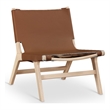 Meridian Furniture Rawlins Cognac Vegan Leather Upholstered Accent Chair