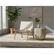 Meridian Furniture Rawlins Cream Vegan Leather Upholstered Accent Chair