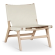 Meridian Furniture Rawlins Cream Vegan Leather Upholstered Accent Chair