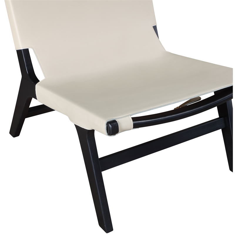 Meridian Furniture Rawlins Beige Vegan Leather Upholstered Accent Chair