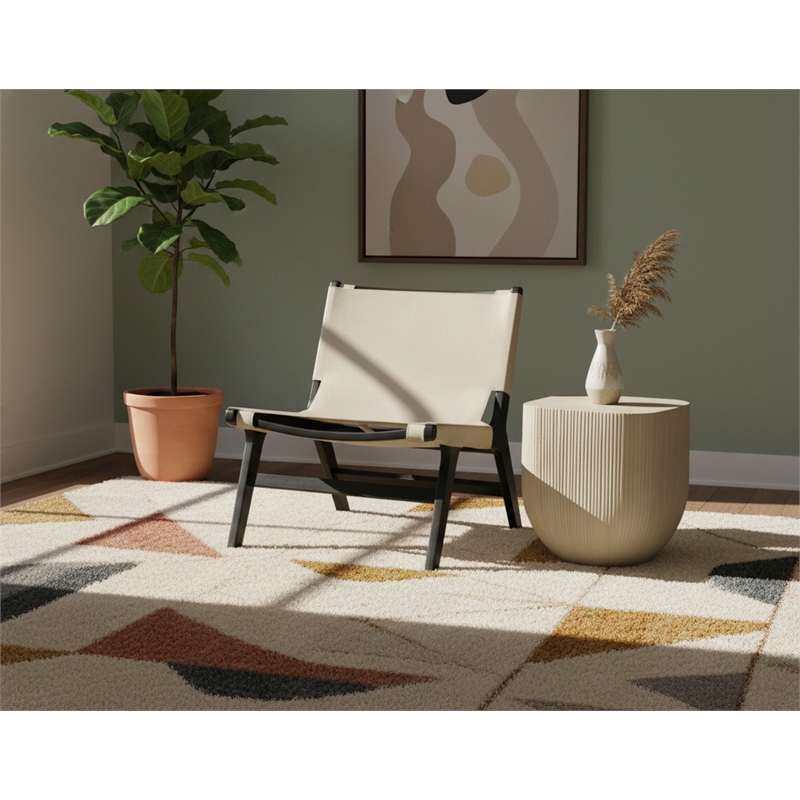 Meridian Furniture Rawlins Beige Vegan Leather Upholstered Accent Chair