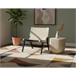 Meridian Furniture Rawlins Beige Vegan Leather Upholstered Accent Chair