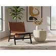 Meridian Furniture Rawlins Cognac Vegan Leather Upholstered Accent Chair