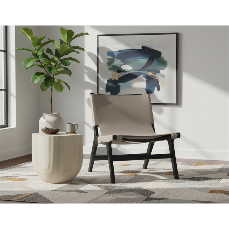 Meridian Furniture Rawlins Taupe Vegan Leather Upholstered Accent Chair