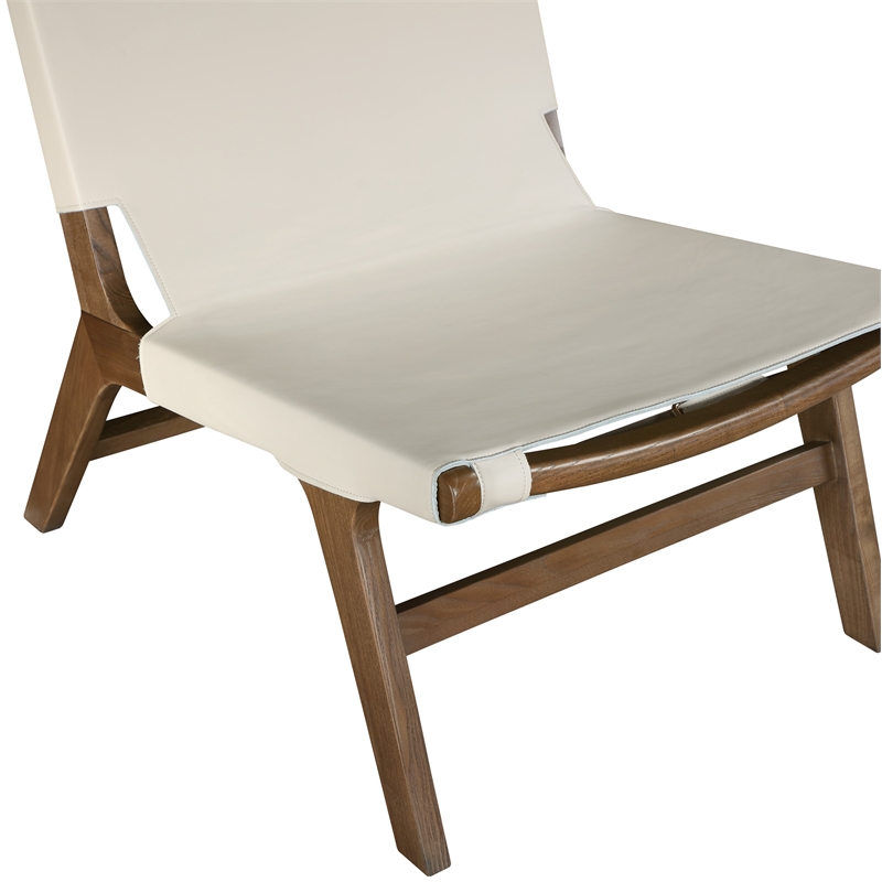 Meridian Furniture Rawlins Beige Vegan Leather Upholstered Accent Chair