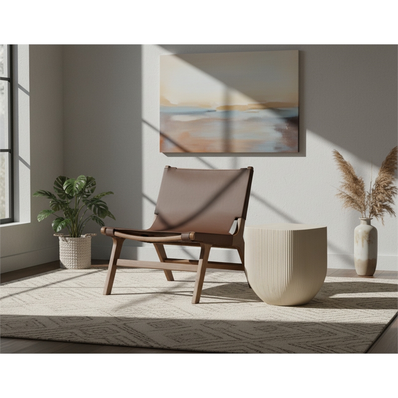 Meridian Furniture Rawlins Brown Vegan Leather Upholstered Accent Chair