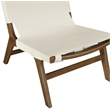 Meridian Furniture Rawlins Cream Vegan Leather Upholstered Accent Chair