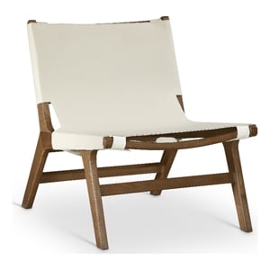 Meridian Furniture Rawlins Cream Vegan Leather Upholstered Accent Chair