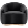 Meridian Furniture Gustavo Black Velvet Upholstered Chair