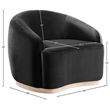 Meridian Furniture Gustavo Black Velvet Upholstered Chair
