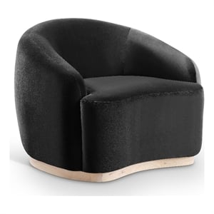 Meridian Furniture Gustavo Black Velvet Upholstered Chair