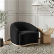 Meridian Furniture Gustavo Black Velvet Upholstered Chair