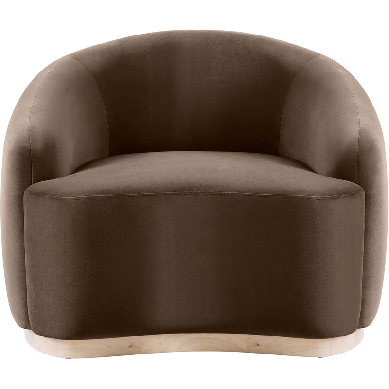 Meridian Furniture Gustavo Brown Velvet Upholstered Chair