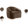 Meridian Furniture Gustavo Brown Velvet Upholstered Chair