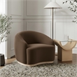 Meridian Furniture Gustavo Brown Velvet Upholstered Chair