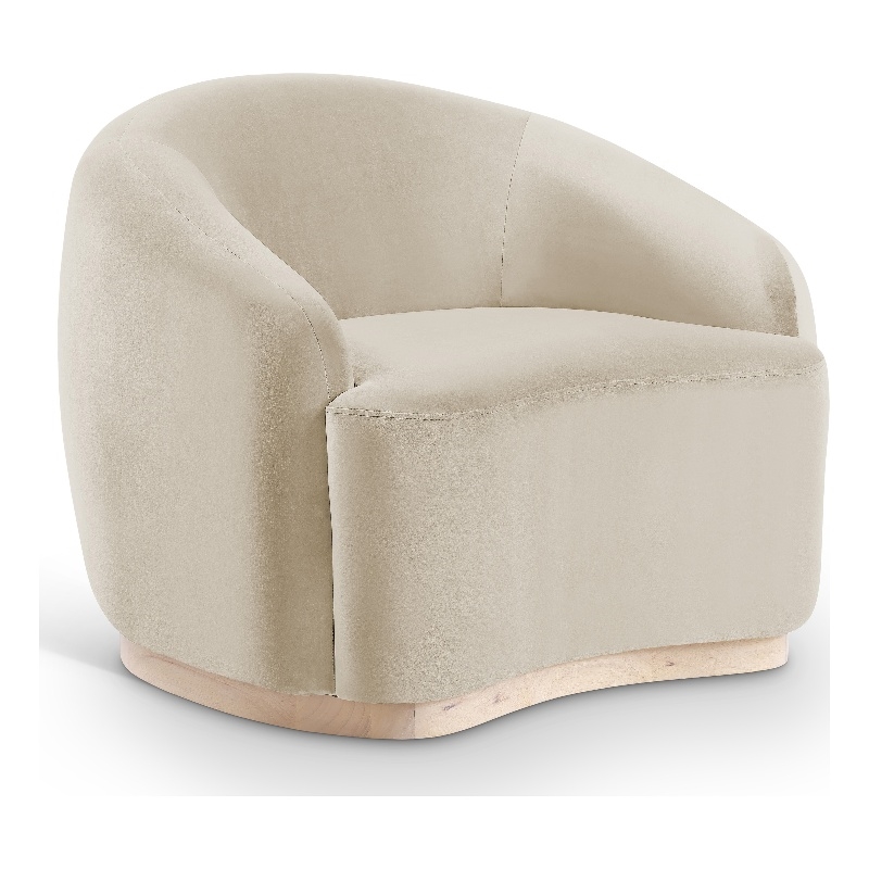 Meridian Furniture Gustavo Cream Velvet Upholstered Chair