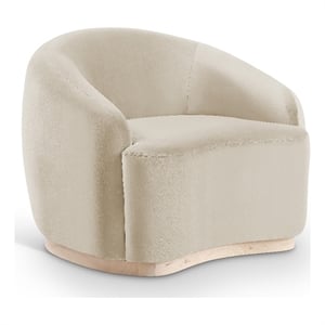 Meridian Furniture Gustavo Cream Velvet Upholstered Chair
