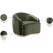 Meridian Furniture Gustavo Green Velvet Upholstered Chair