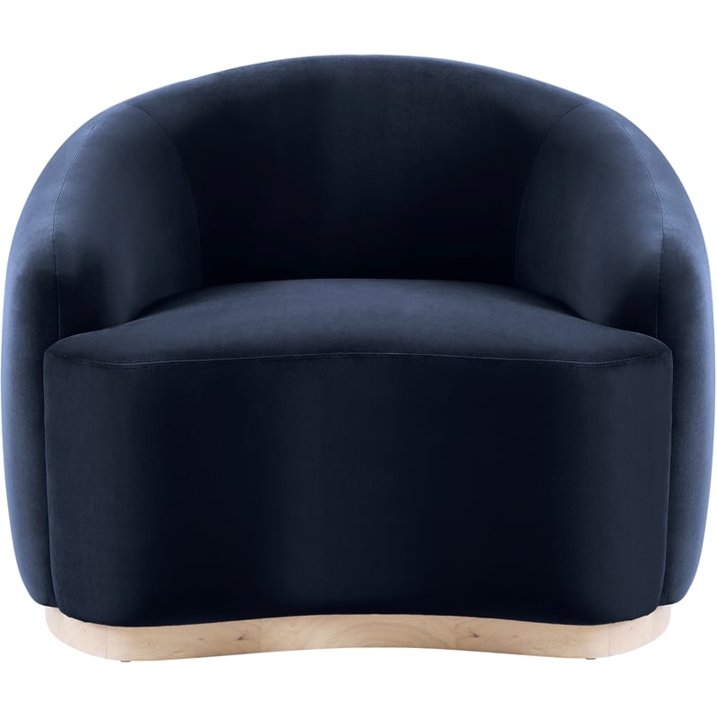 Meridian Furniture Gustavo Navy Velvet Upholstered Chair