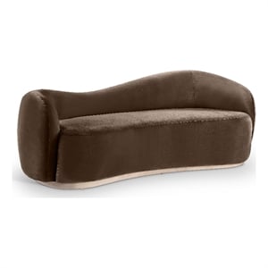 Meridian Furniture Gustavo 92.5&quot Brown Velvet Upholstered Sofa
