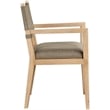 Meridian Furniture Avon Brown Linen Textured Fabric Dining Arm Chair