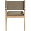 Meridian Furniture Avon Brown Linen Textured Fabric Dining Arm Chair