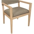 Meridian Furniture Avon Brown Linen Textured Fabric Dining Arm Chair